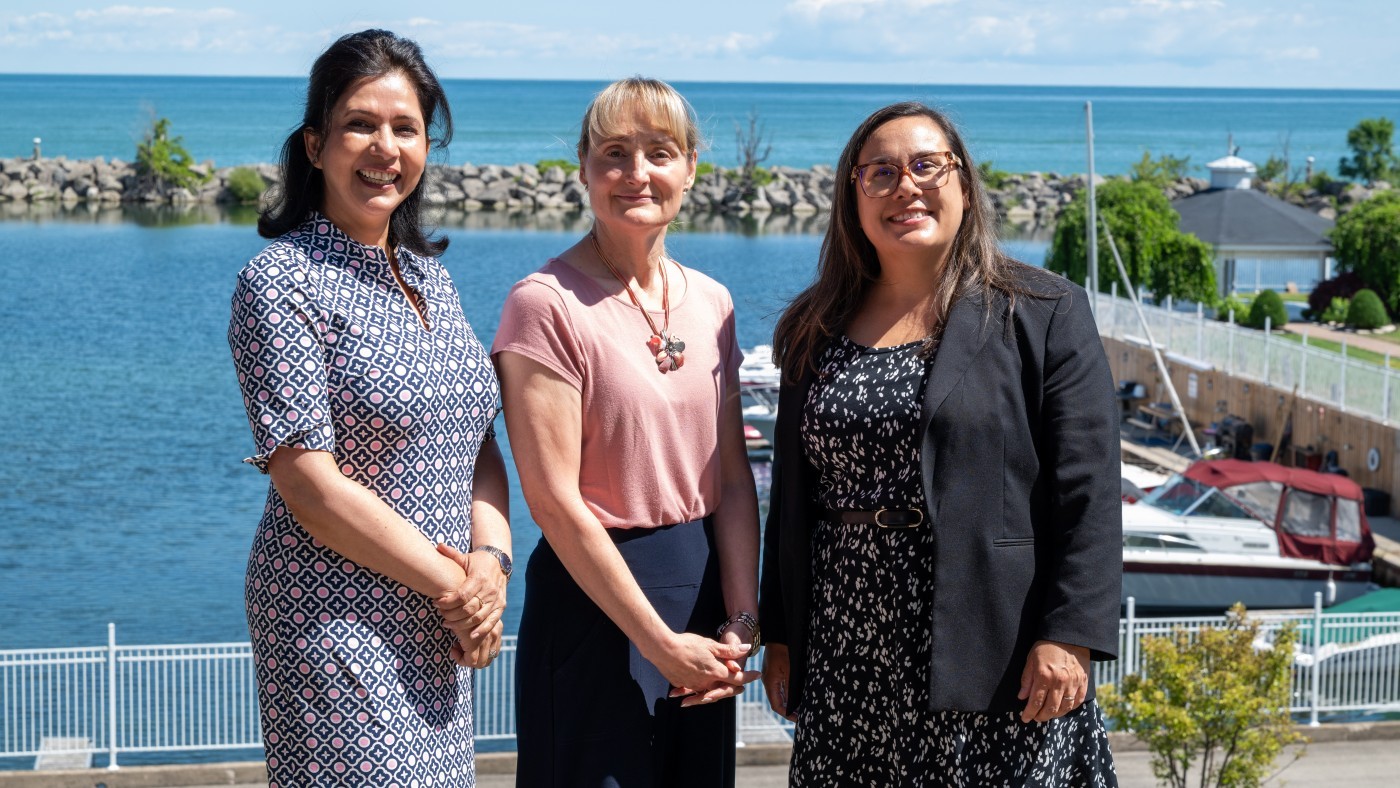 Conservation Halton CAO Chandra Sharma, Hamilton Conservation Authority CAO Lisa Burnside, and NPCA CAO Leilani Lee-Yates