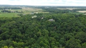 Aerial photo of Rockway surrounded by greenery