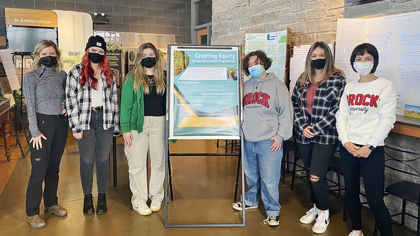 A poster presentation at Ball’s Falls Conservation Area on April 8 was a refreshing end to the Winter Term for students researching accessibility to outdoor learning and the nurturing of environmental stewardship