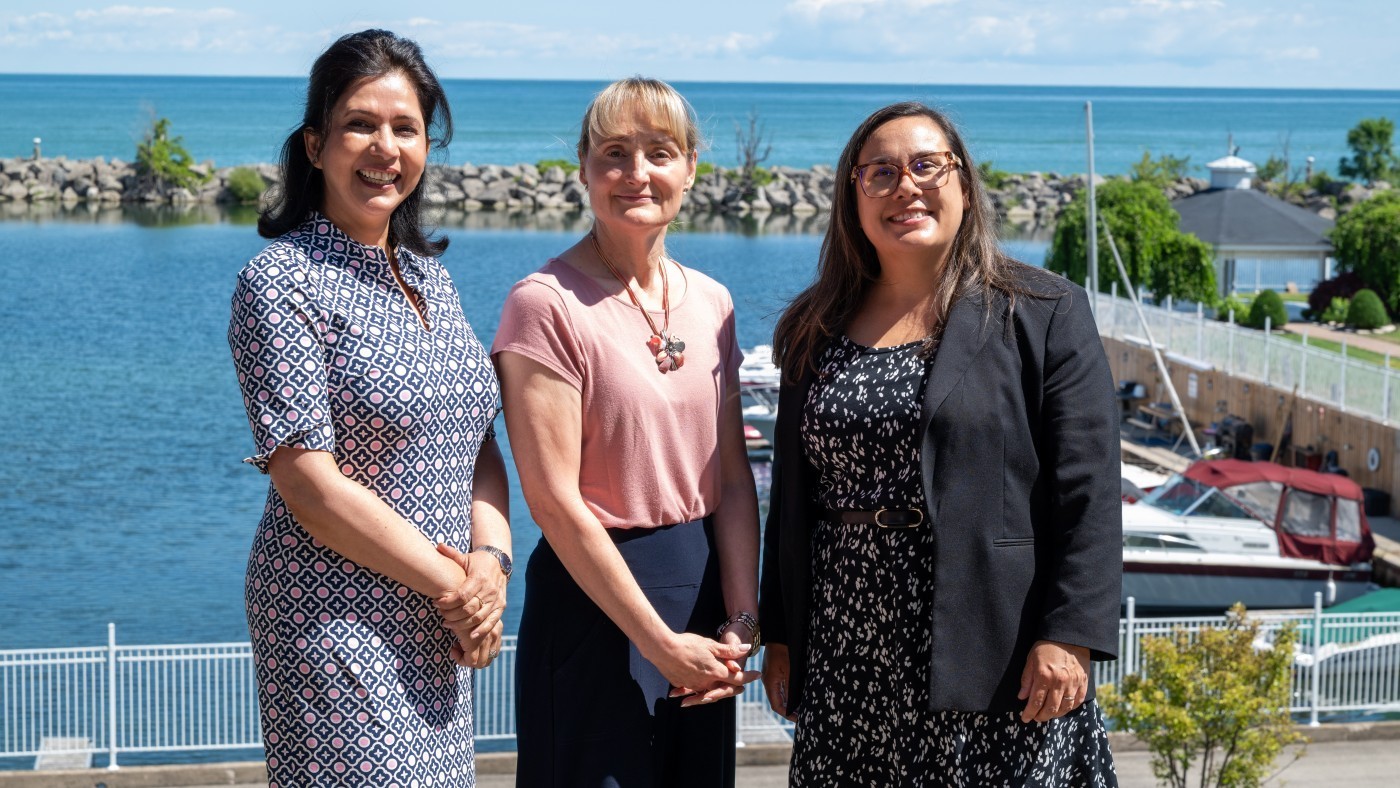 Conservation Halton CAO Chandra Sharma, Hamilton Conservation Authority CAO Lisa Burnside, and NPCA CAO Leilani Lee-Yates