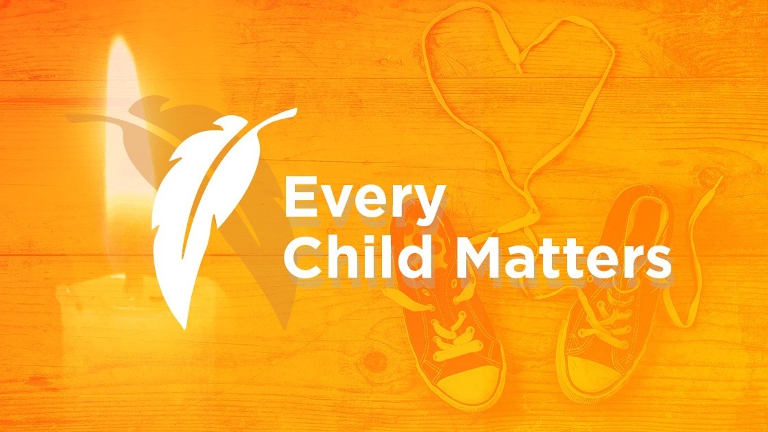 Orange Banner, Candle & Shoes- Every Child Matters