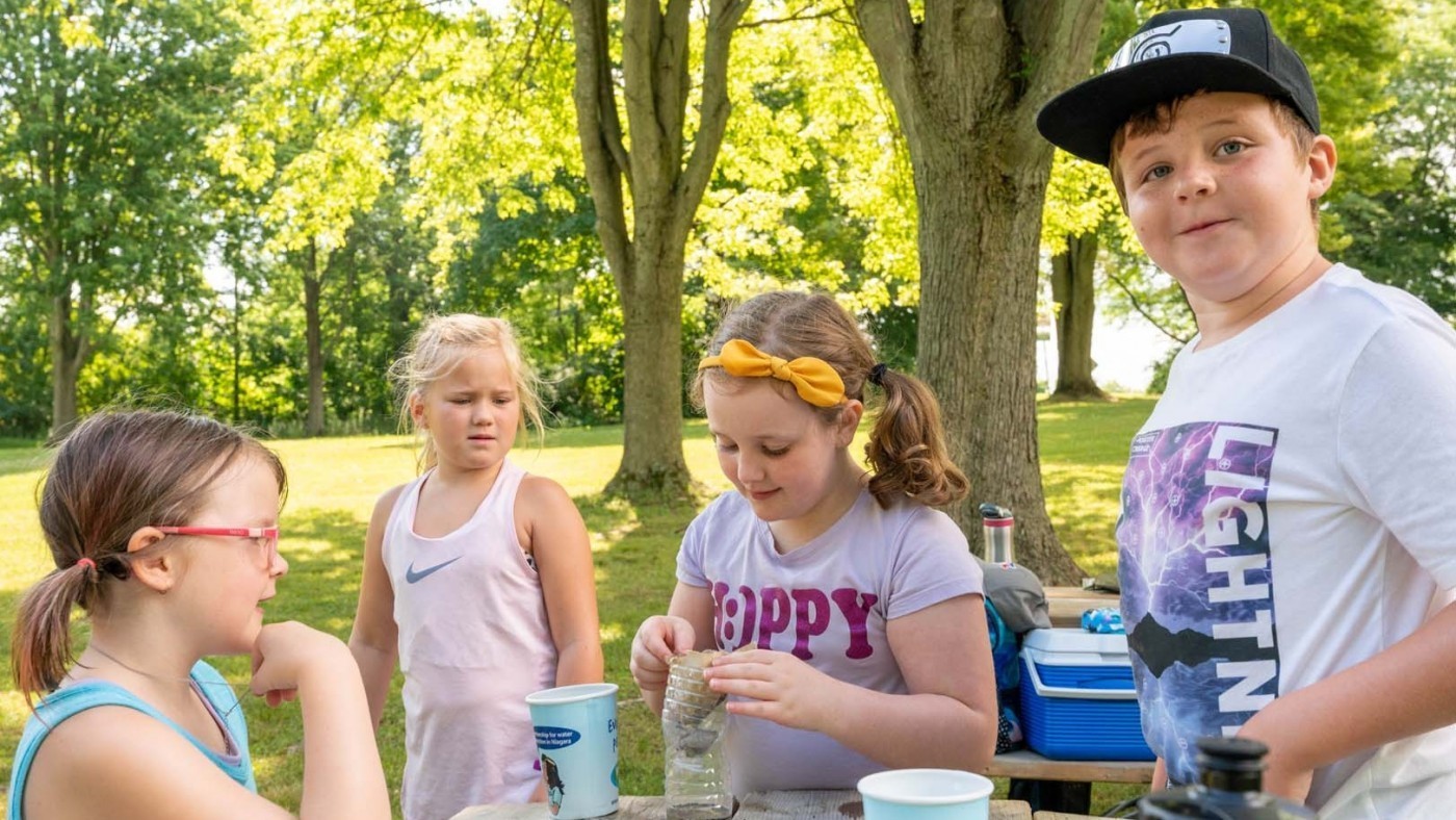 Children learning at summer camp