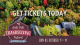 Thanksgiving Festival graphic with fall colours, Festival logo and call to action Get Tickets Today 