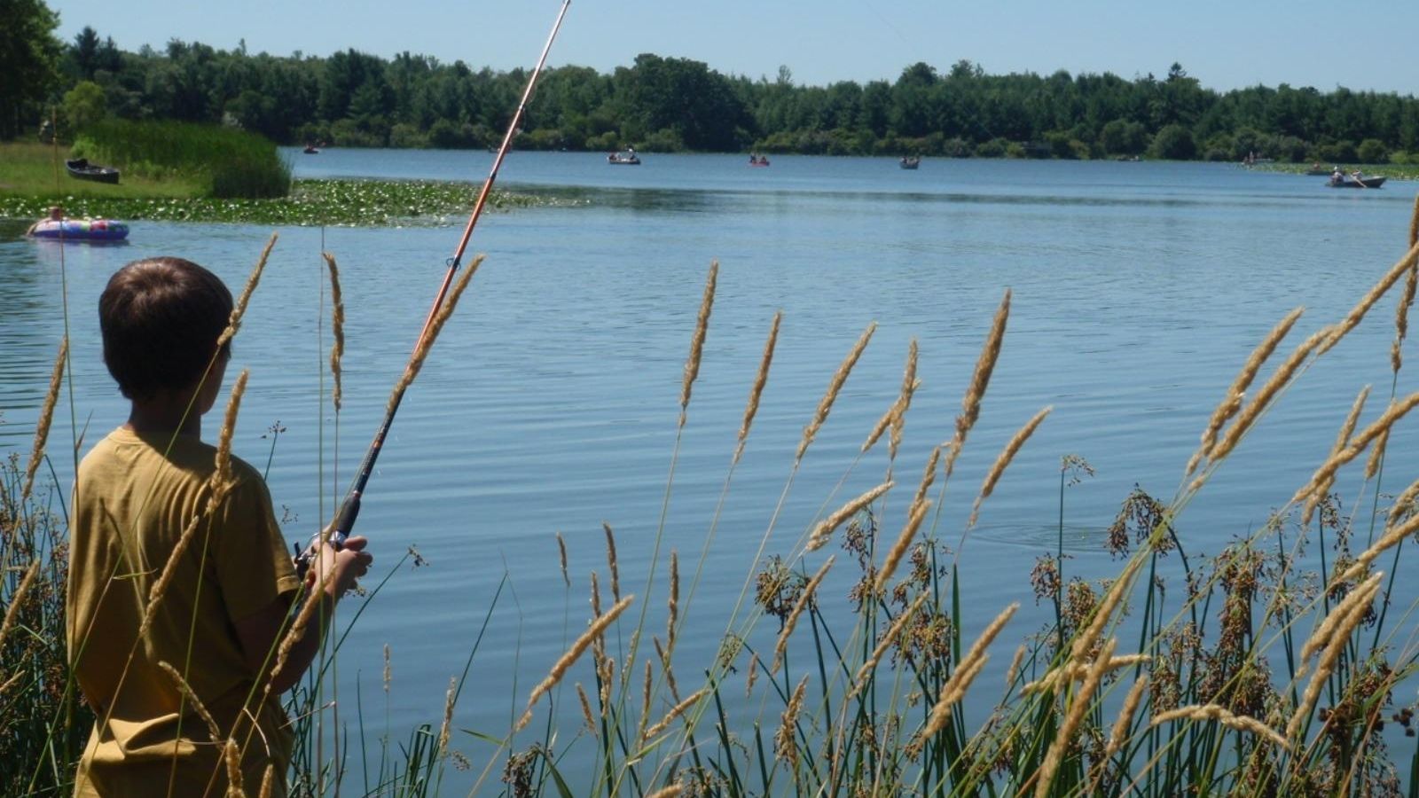 Fishing on Dils Lake at Chippawa Creek